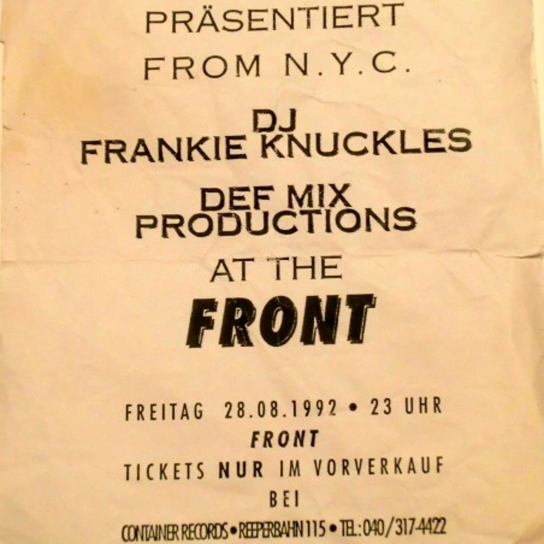 Cover von Frankie Knuckles@FRONT 28 08 1992