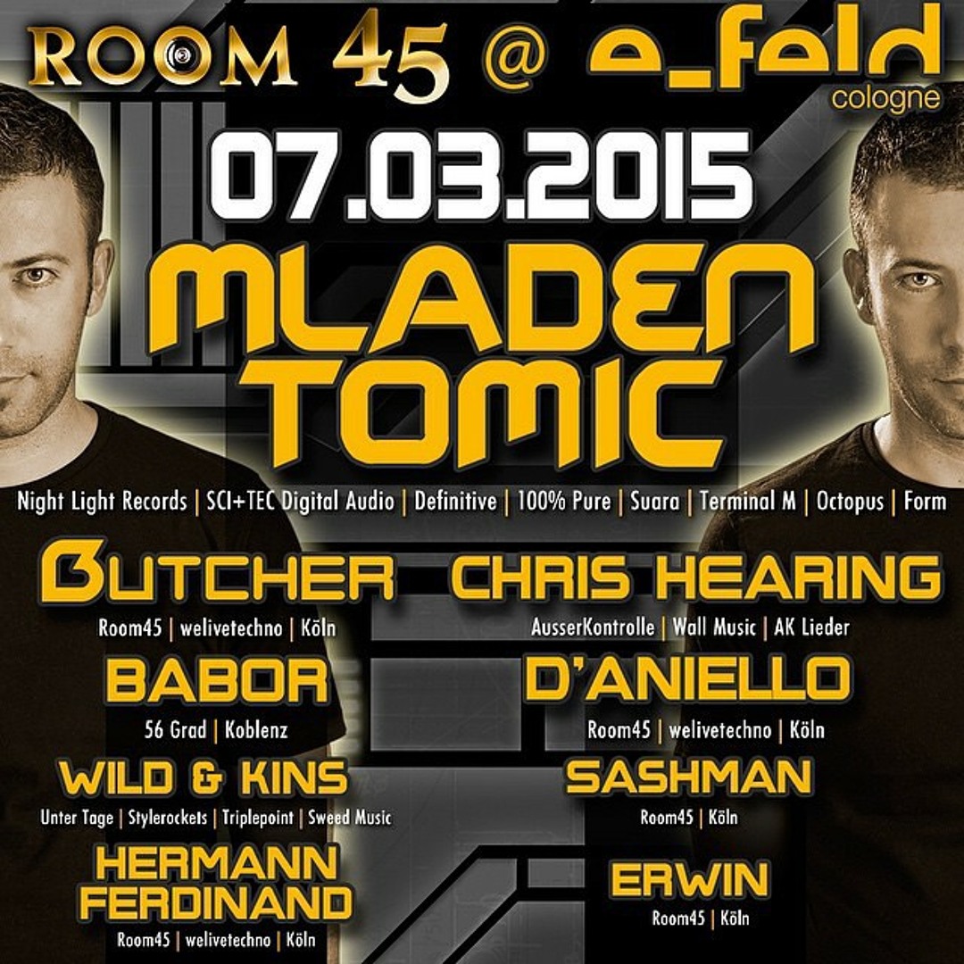 Cover von Mladen Tomic Live At Room45, E - Feld, Cologne, Germany, 07.03.2015.