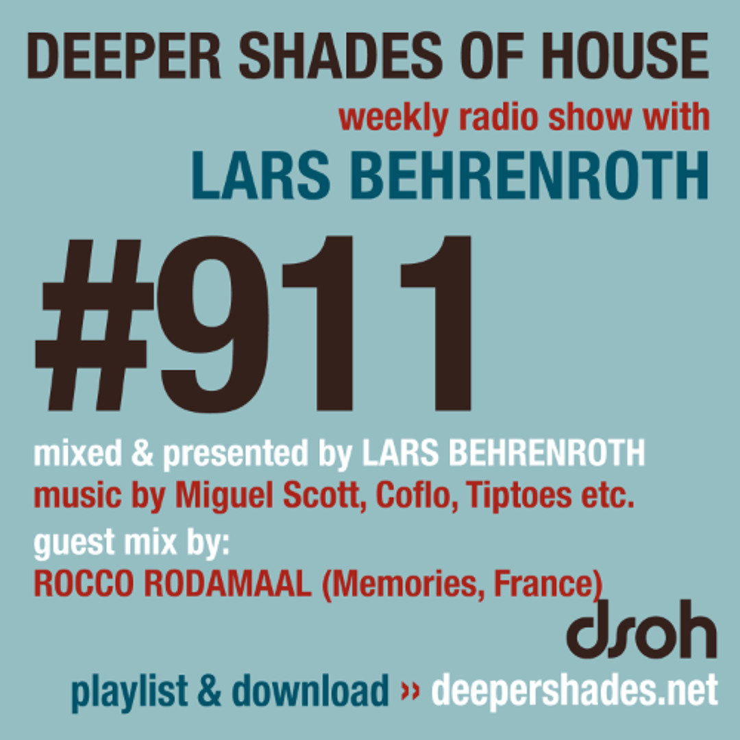 Cover von DSOH #911 Deeper Shades Of House w/ guest mix by ROCCO RODAMAAL