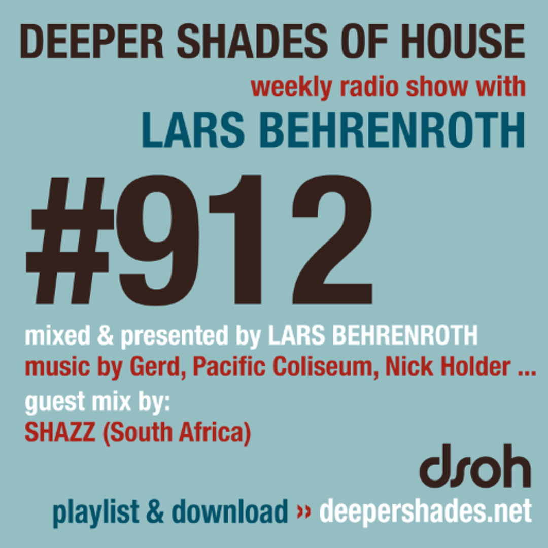 Cover von DSOH #912 Deeper Shades Of House w/ guest mix by SHAZZ (SA)