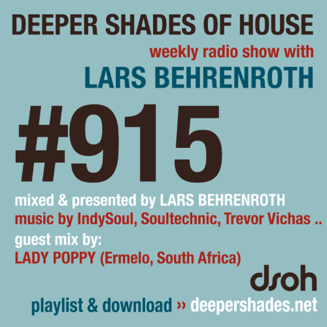 Cover von DSOH #915 Deeper Shades Of House w/ guest mix by LADY POPPY