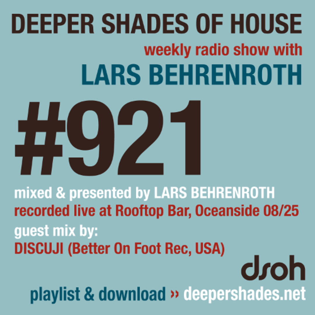 Cover von DSOH #921 Deeper Shades Of House w/ guest mix by DISCUJI