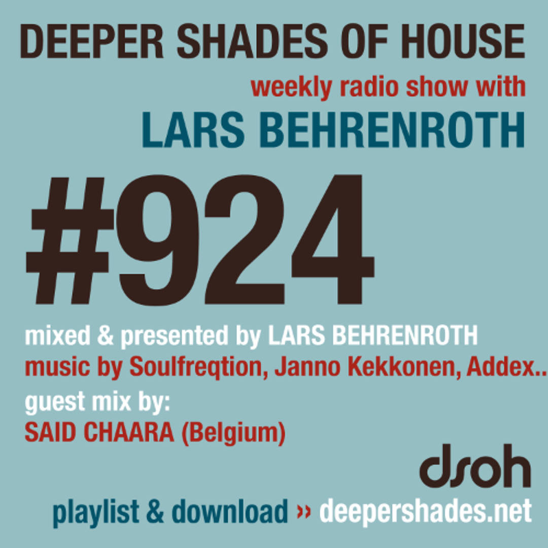 Cover von DSOH #924 Deeper Shades Of House w/ guest mix by SAID CHAARA