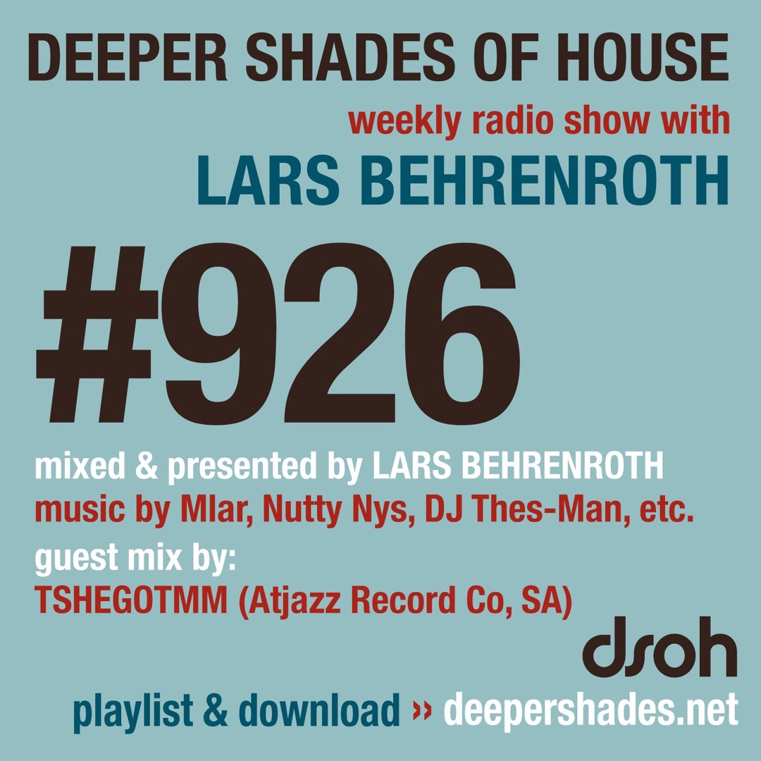 Cover von DSOH #926 Deeper Shades Of House w/ guest mix by TSHEGOTMM