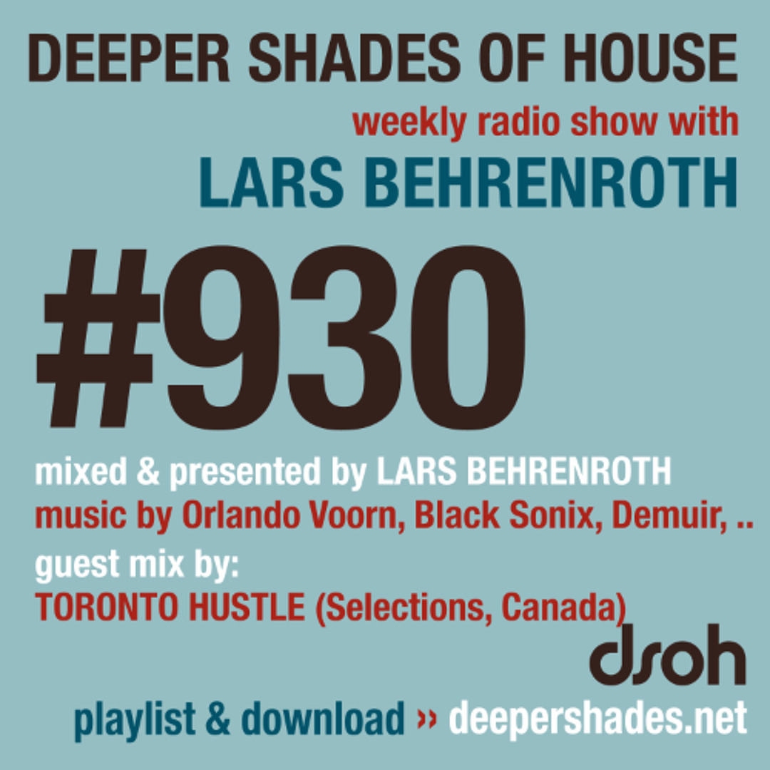 Cover von DSOH #930 Deeper Shades Of House w/ guest mix by TORONTO HUSTLE