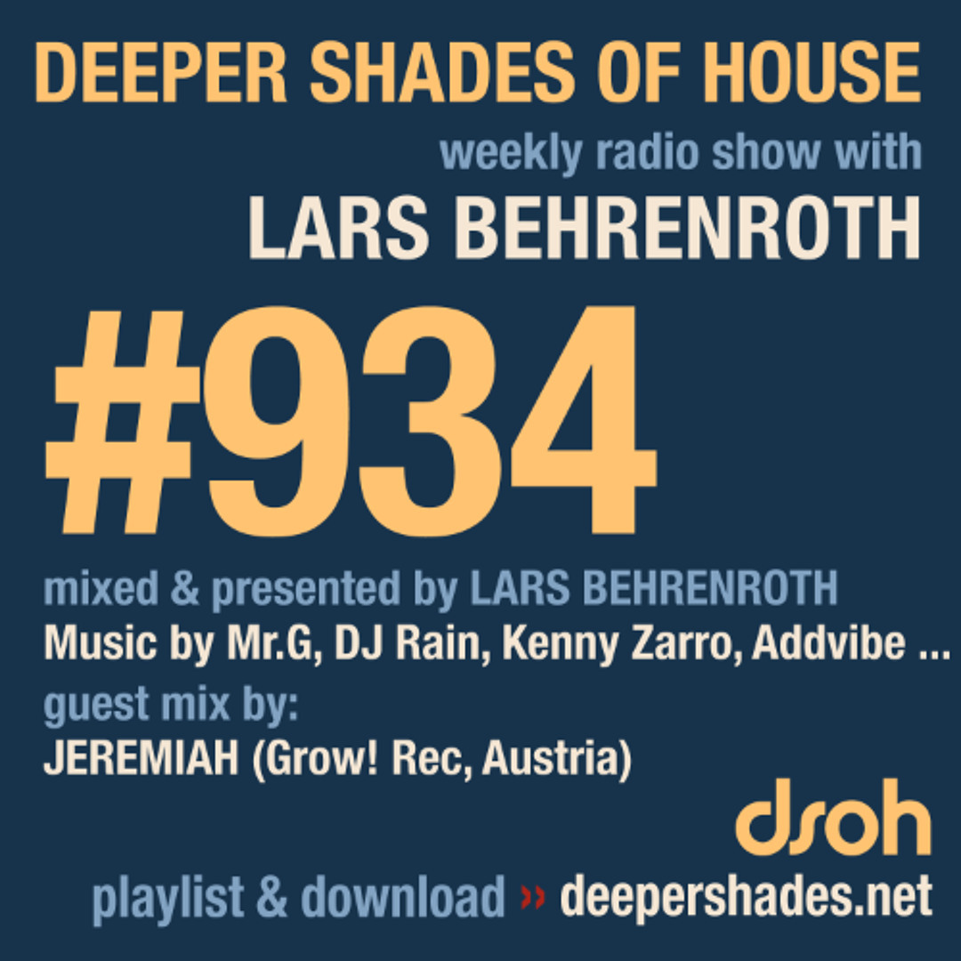 Cover von DSOH #934 Deeper Shades Of House w/ guest mix by JEREMIAH
