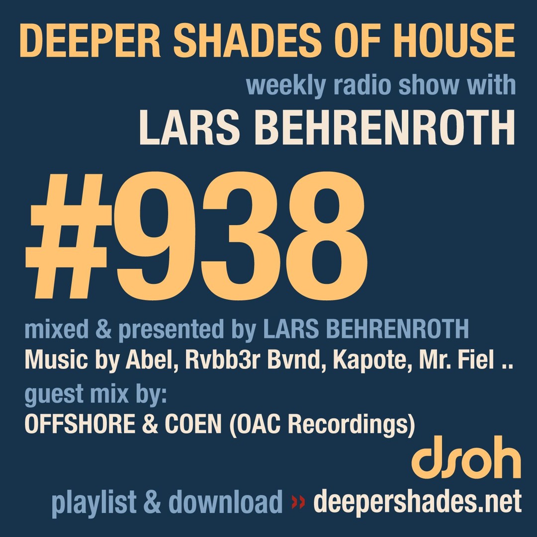 Cover von DSOH #938 Deeper Shades Of House w/ guest mix by OFFSHORE & COEN