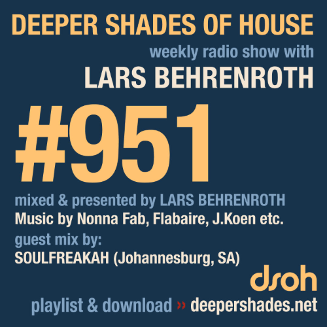 Cover von DSOH #951 Deeper Shades Of House w/ guest mix by SOULFREAKAH