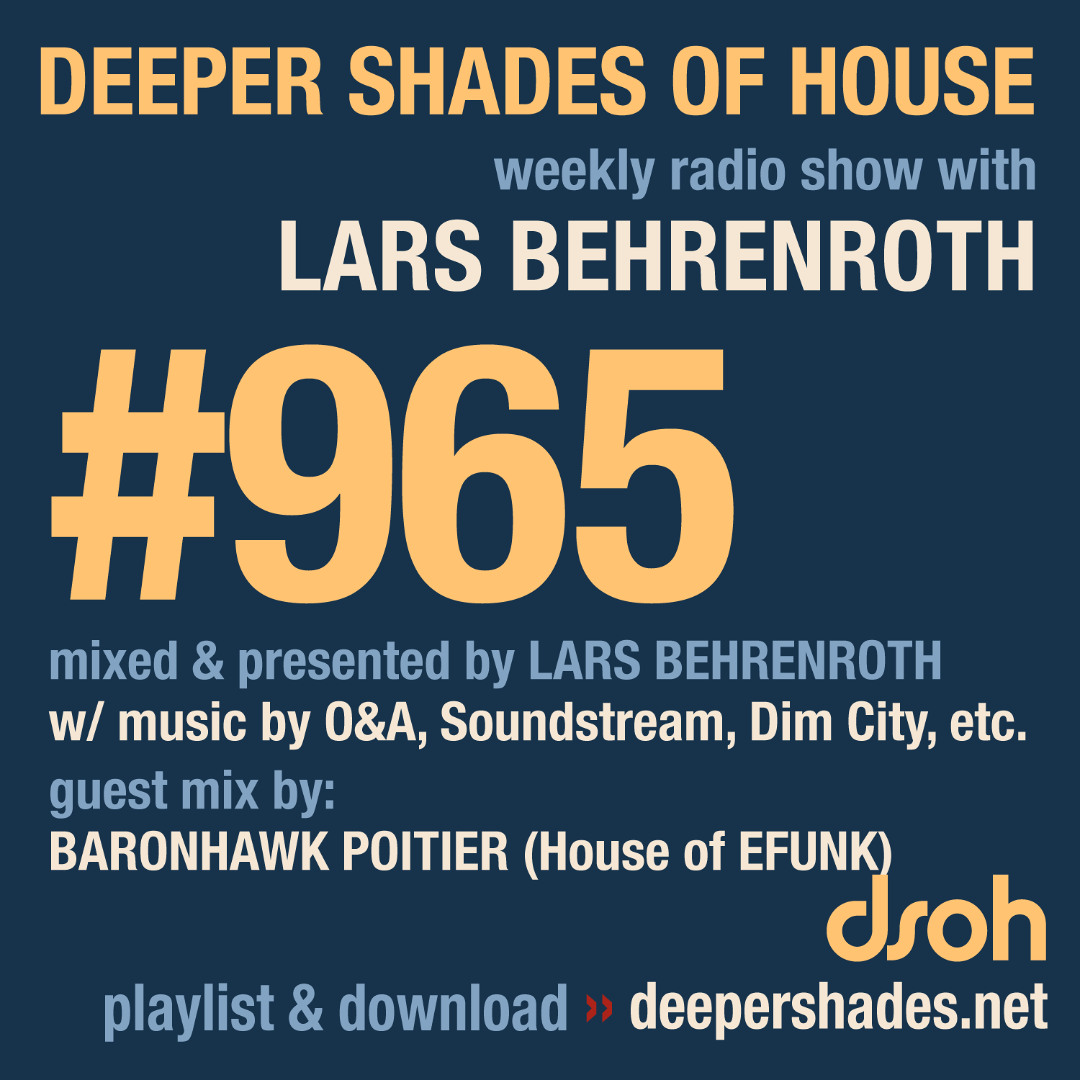 Cover von DSOH #965 Deeper Shades Of House w/ guest mix by BARONHAWK POITIER